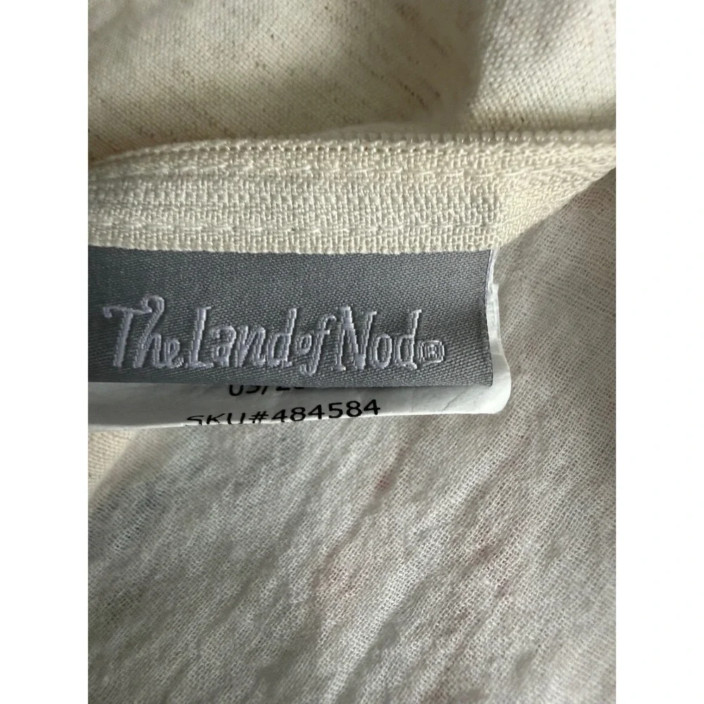 The Land of Nod Lulu Flower‎ Embroidered Pillow Cover  Multicolor